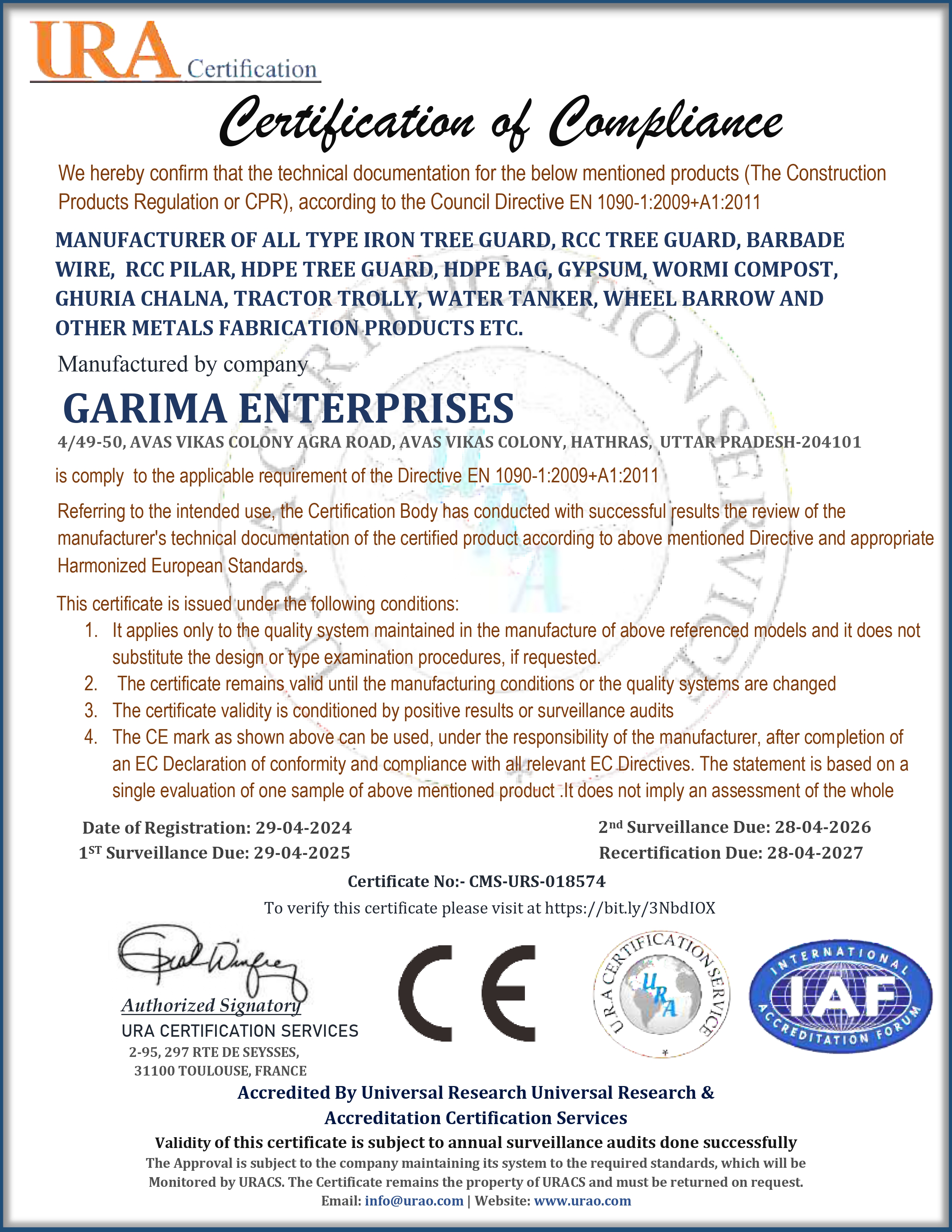 Certificate of Compliance